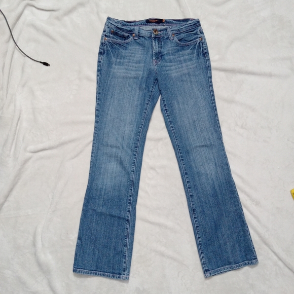 Vertigo Paris Denim - Vertigo Pink Stitch Slim Bootcut Stretch Jeans size 9